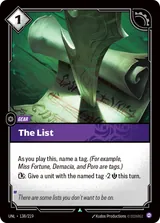 The List (UNL-138)